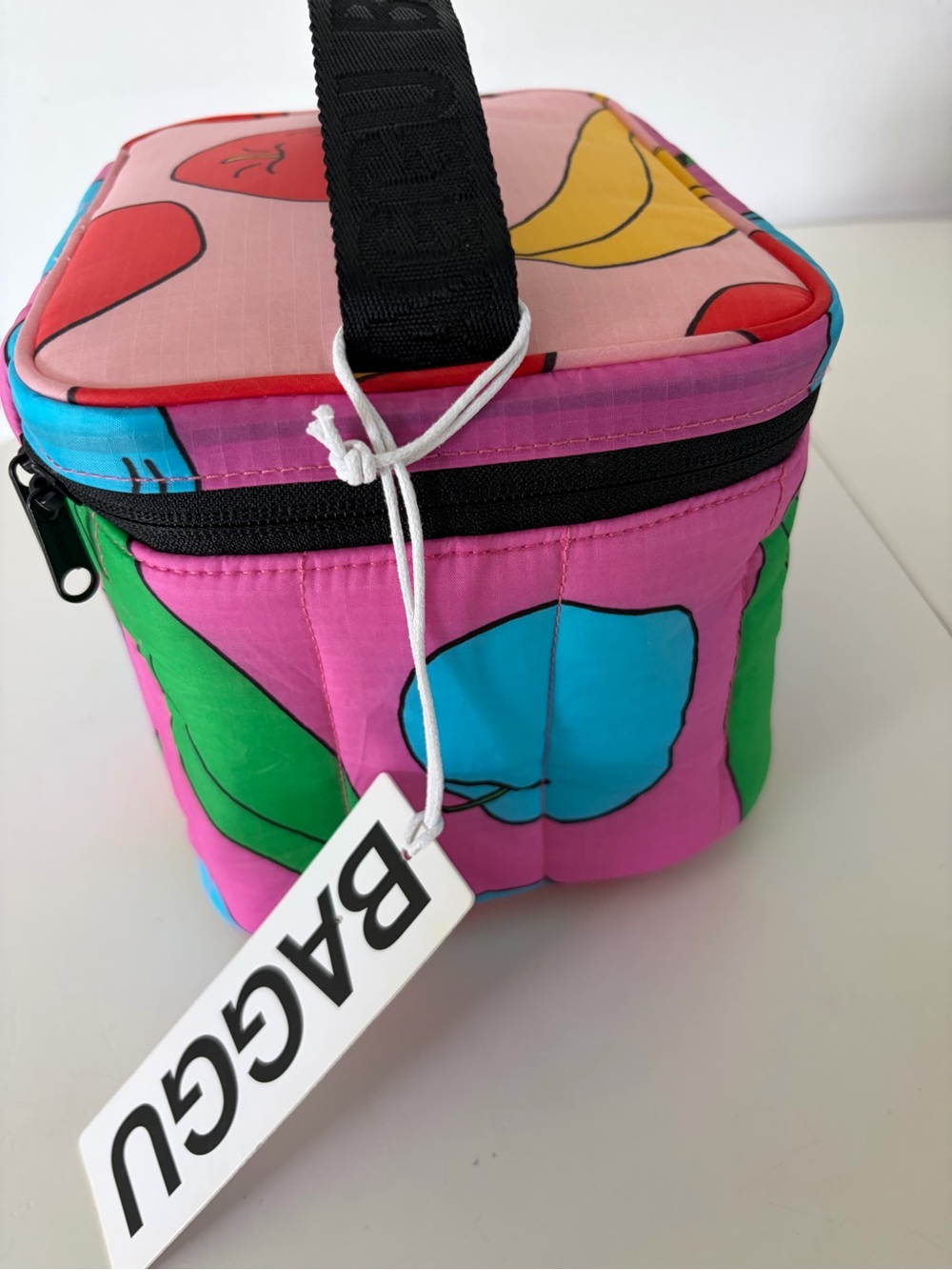BAGGU Puffy Lunch Bag Apples & Bananas Mix Insulated Cooler NWT - Picture 3 of 12